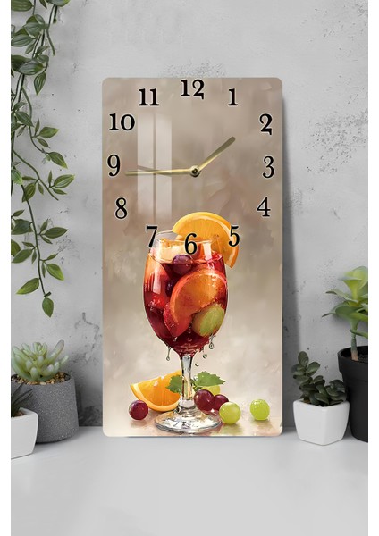 Meyve Kokulu Ferahlık – Temperli Cam Tablo Saat 30X60 cm | Hd Uv Baskı– CUSD174