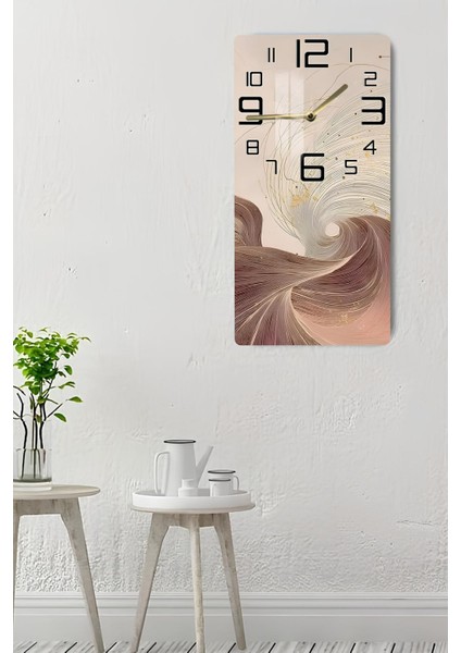 Temperli Cam Tablo Saat – Dalga Desenli Modern Tasarım (33X33 Cm) – Uv Baskı– CUSD091 indirimleri