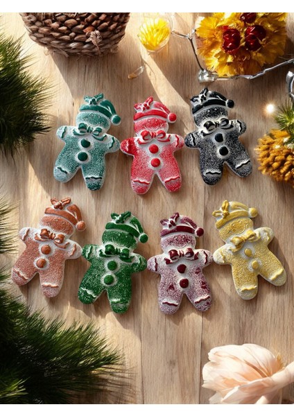 Momikotasarım,yılbaşı 7li Ginger Bread Kurabiye Adam Buzdolabı Süsü, Yılbaşı Hediyelik fiyatları