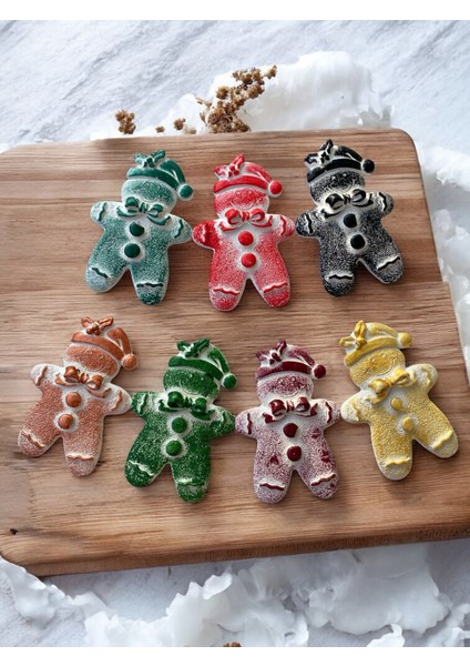 Momikotasarım,yılbaşı 7li Ginger Bread Kurabiye Adam Buzdolabı Süsü, Yılbaşı Hediyelik indirimleri