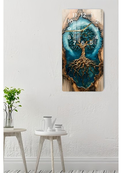 Temperli Cam Tablo Saat – Hayat Ağacı Desenli (30X60 Cm) Uv Baskı – CUSD033 indirimleri