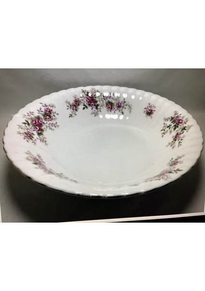 Ingiliz Royal Albert Porselen Sunum Tabağı 24 cm Çapında 5,5 cm Yüksekliğinde