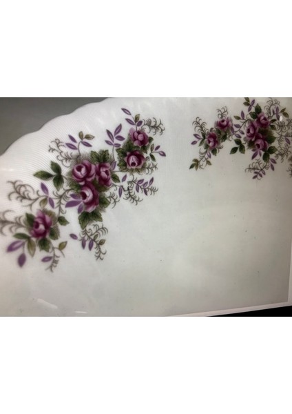 Ingiliz Royal Albert Porselen Sunum Tabağı 24 cm Çapında 5,5 cm Yüksekliğinde modelleri