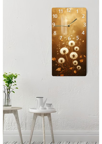 Altın Karahindiba Desenli Temperli Cam Tablo Saat – 30×60 Cm– Uv Baskı– CUSD138 indirimleri