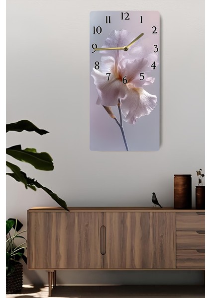 Beyaz Çiçek Desenli Uv Baskı Mdf Tablo Saat – 30X60 Cm– USD216 fiyatları