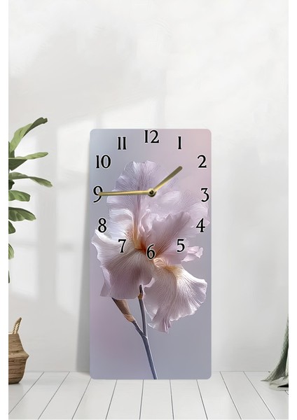 Beyaz Çiçek Desenli Uv Baskı Mdf Tablo Saat – 30X60 Cm– USD216 modelleri