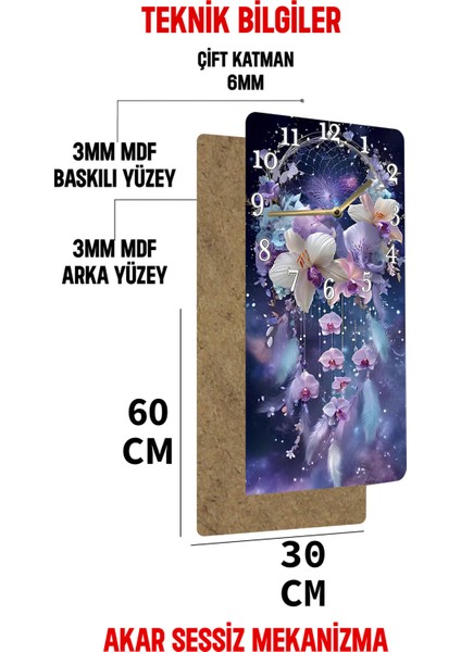 Uv Baskı Mdf Tablo Saat – 30X60 Cm- Modern Tasarım– USD234