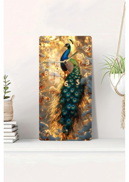 Temperli Cam Tablo Saat – 30X60 cm – Şık ve Modern Tasarım – CUSD031