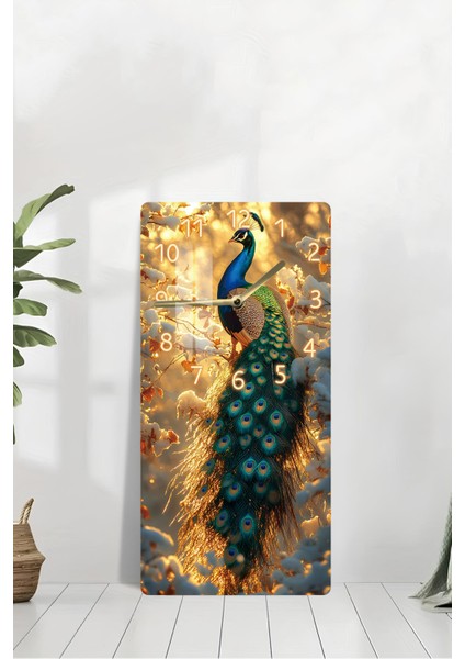 Temperli Cam Tablo Saat – 30X60 cm – Şık ve Modern Tasarım – CUSD031 modelleri