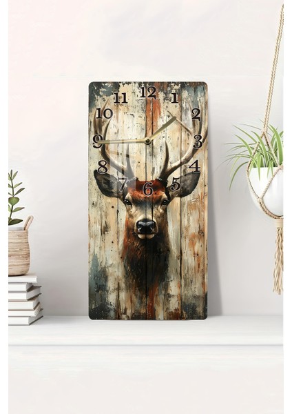 Dekorasyona Şıklık Katan Temperli Cam Tablo Saat – 30X60 cm Uv Baskı – CUSD032