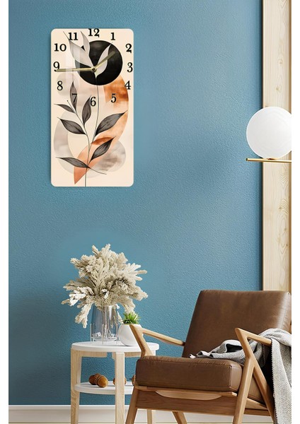 Temperli Cam Tablo Saat – Bej & Siyah Yaprak Desenli Minimal Tasarım (33×33 Cm) Uv Baskı– CUSD097 fırsatları