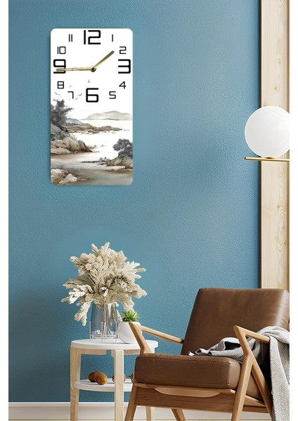 Doğa Manzaralı Temperli Cam Tablo Saat 30X60 cm | Hd Uv Baskı– CUSD199 fırsatları