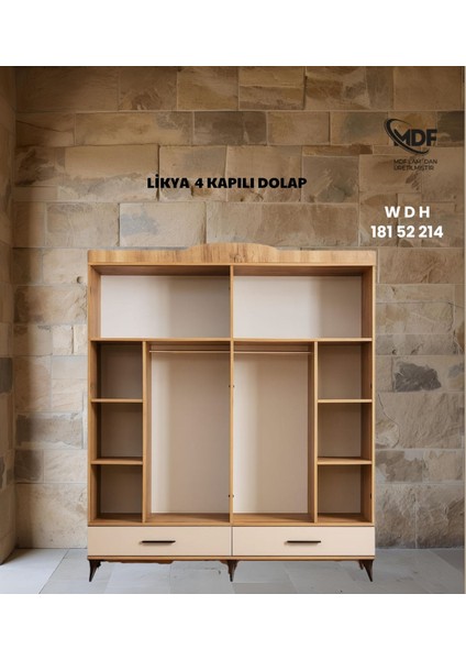 Likya 4 Kapılı Gardolap / Dolap fiyatları