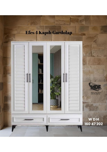 Efes 4 Kapılı Gardolap / Dolap