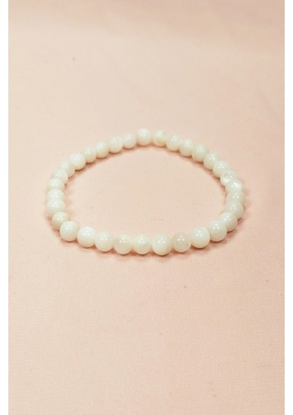 Sedef Doğal Taş Bileklik Kutulu