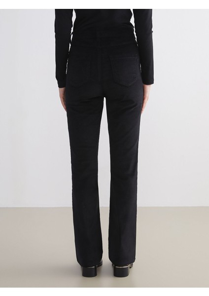 Yeni Sezon Dar Fit Ispanyol Paça Kadife Kadın Pantolon fırsatları