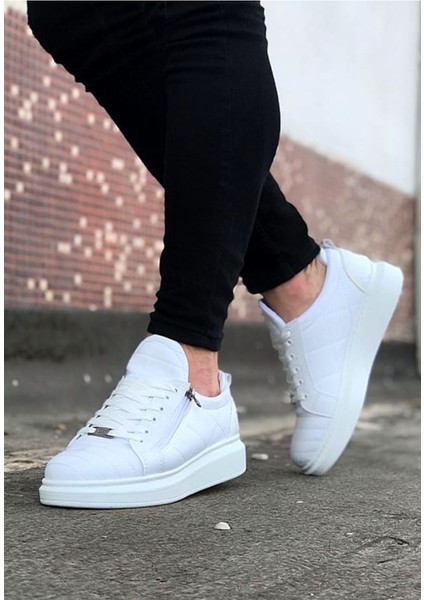 Beyaz Kapitone Erkek Casual Ayakkabı modelleri