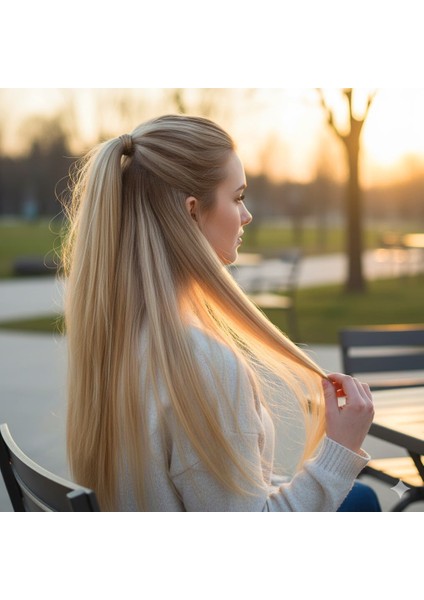 Fiber Sentetik Düz 8 Parça Çıt Çıt / Balköpüğü Beyaz Platin Röfleli