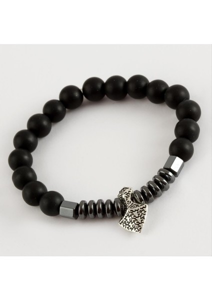 Hematit Mat Onix Doğaltaş Bileklik