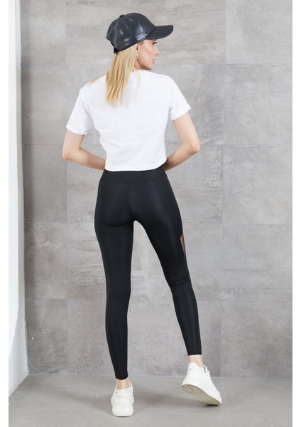 Kadın Tül Detay Tayt modelleri