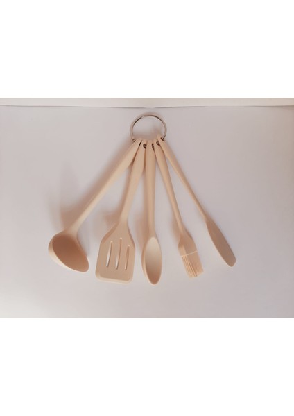 5 Parça Isıya Dayanıklı Silikon Pişirme Seti Yanmaz Yapışmaz Servis Seti fiyatları