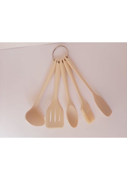 5 Parça Isıya Dayanıklı Silikon Pişirme Seti Yanmaz Yapışmaz Servis Seti modelleri