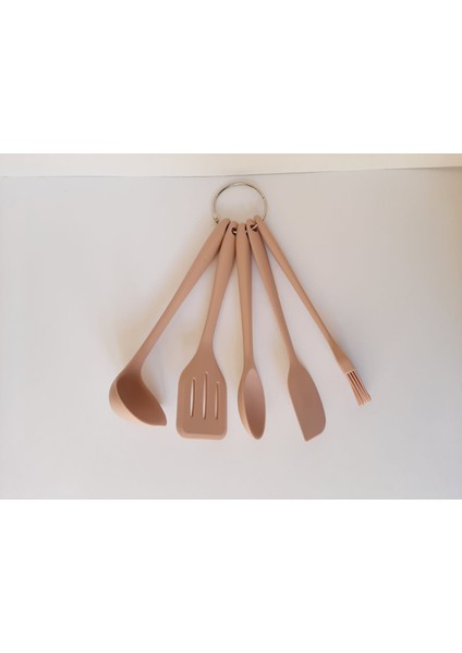 5 Parça Isıya Dayanıklı Silikon Pişirme Seti Yanmaz Yapışmaz Servis Seti indirimleri