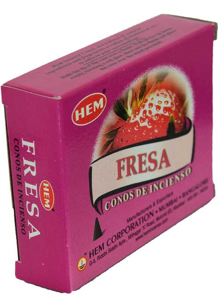 Çilek Kokulu 10 Konik Tütsü - Strawberry indirimleri