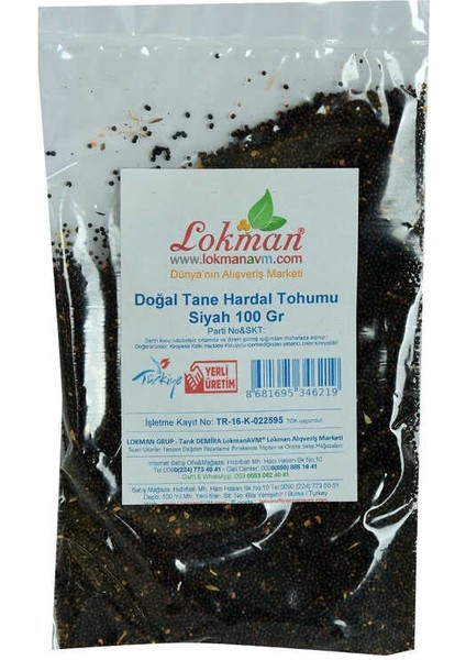 Hardal Tohumu Tane Doğal Siyah 100 gr Paket fiyatları