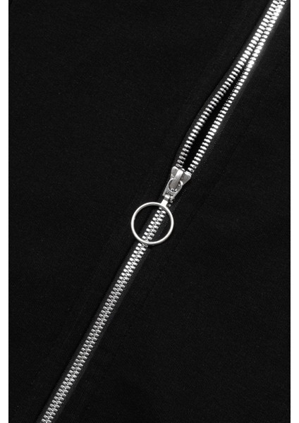 Kadın Catia Bol ve Rahat Kesim Üç Iplik Şardonsuz Pamuk Sweat Yelek Siyah indirimleri