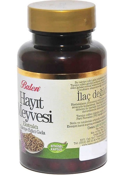 Hayıt Meyvesi 60 Kapsül modelleri