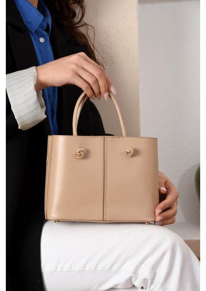 Kadın 3 Bölmeli Kaliteli Şık Çanta Omuzdan Asmalı Elden Tutmalı Askılı