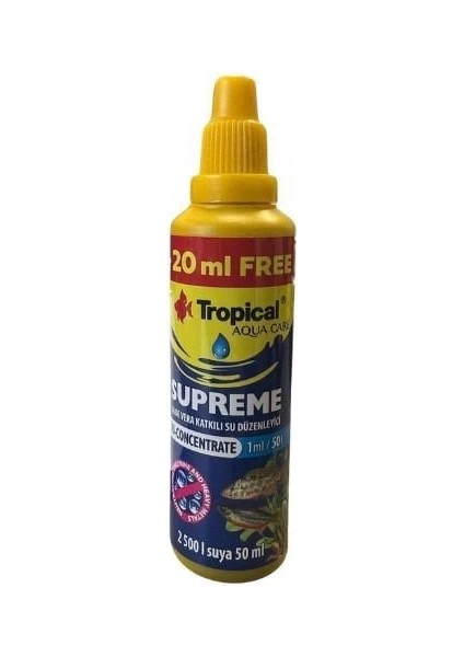 Tropical Supreme Aleo Vera Katkılı Akvaryum Su Düzenleyici 50 ml