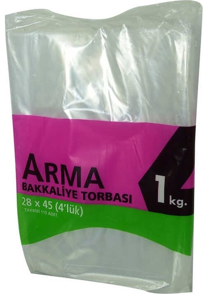 Naylon Torba Arma Şeffaf Bakkaliye Kuruyemiş Şeker Torbası 28X45 (4 Lük ) Takribi 115 Adet 1000 gr modelleri