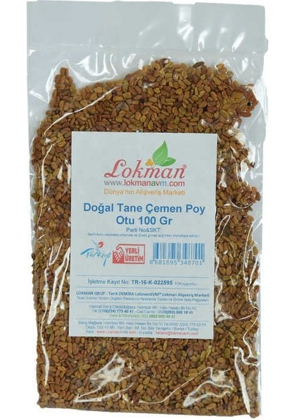 Çemen Poy Otu Tane Doğal 100 gr Paket fiyatları
