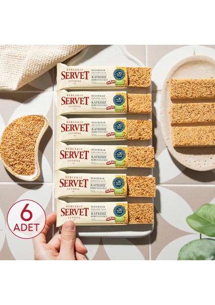 Servet Şeker İlavesiz Krokan Bar Karışık Paket 600 gr (30 x 20 gr) modelleri