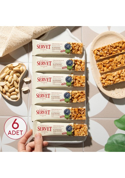 Servet Şeker İlavesiz Krokan Bar Karışık Paket 600 gr (30 x 20 gr) fırsatları