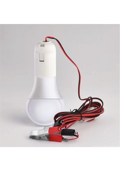 Seyyar Kablolu LED Ampul- Akü Takviye Maşalı 1.8 Metre Kablolu- 12VOLT 5WATT Beyaz LED Ampul fiyatları