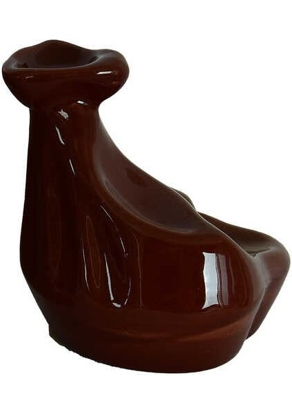 Geri Akış Buhurdanlık Tütsülük Seramik Şelale Kahverengi Backflow