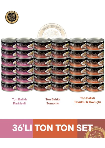 Plus Essential Ton Balıklı-Karışık Ton Ton Set - 36X70 gr