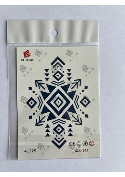 Motif Minimal 11X8 cm Yarı Kalıcı Geçici Dövme Yapıştırma Dövme