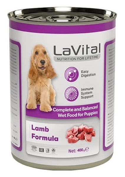 Lavital Puppy Kuzulu Bağışıklık Sistemi Destekleyici Yavru Köpek Konservesi 400 gr