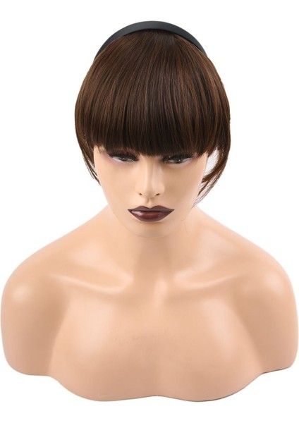 Taçlı Fiber Sentetik Perçem / Kahve Karamel