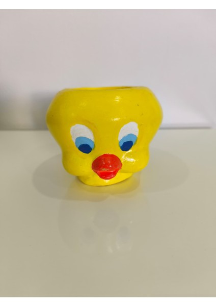 Tweety Figürlü Kalemlik & Fırçalık & Masaüstü Düzenleyici - Dekoratif Ev Aksesuarı