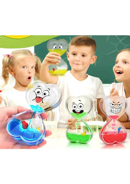 Emojili Baloncuk Sıvı Kum Jel Saat Damla Görsel Şölen Efektli Masaüstü Dekoratif Oyuncak Hediyelik Random Renk & Model