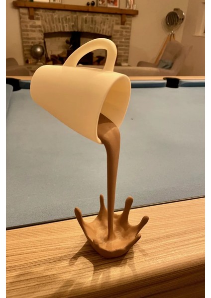 Dekoratif Dökülen Kahve Figürü , Sıcak Çikolata Figür , Içecek Köşesi Biblosu 28 x 10 cm modelleri