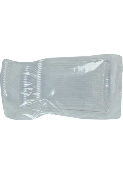 Lüks Çatal Sert Plastik Şeffaf 50 Adet 1 Paket fiyatları