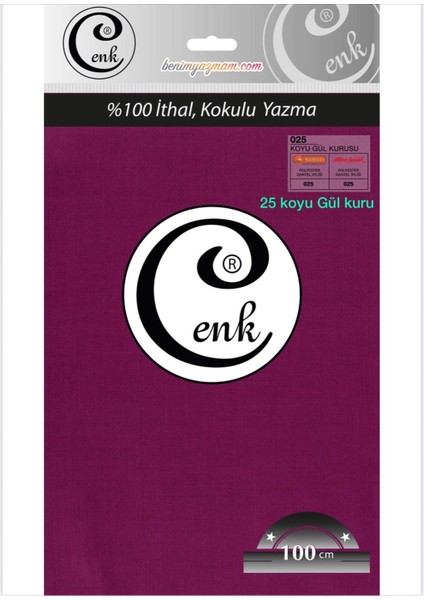 3001 Cenk 100 cm Düz Poşetli Yazma
