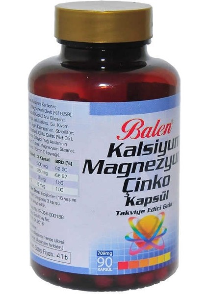 Kalsiyum Magnezyum Çinko 90 Kapsül fiyatları