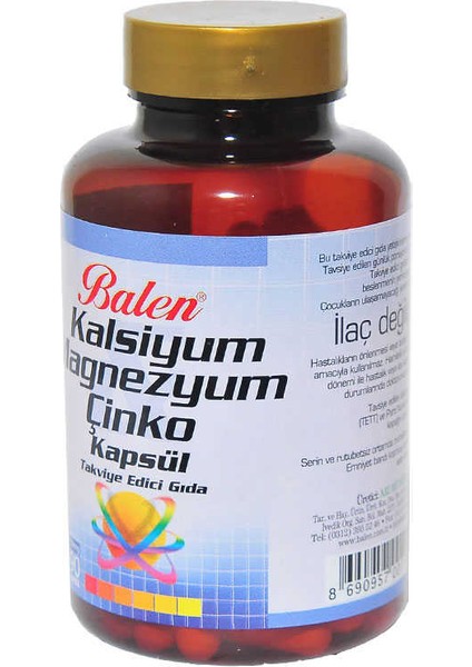 Kalsiyum Magnezyum Çinko 90 Kapsül modelleri
